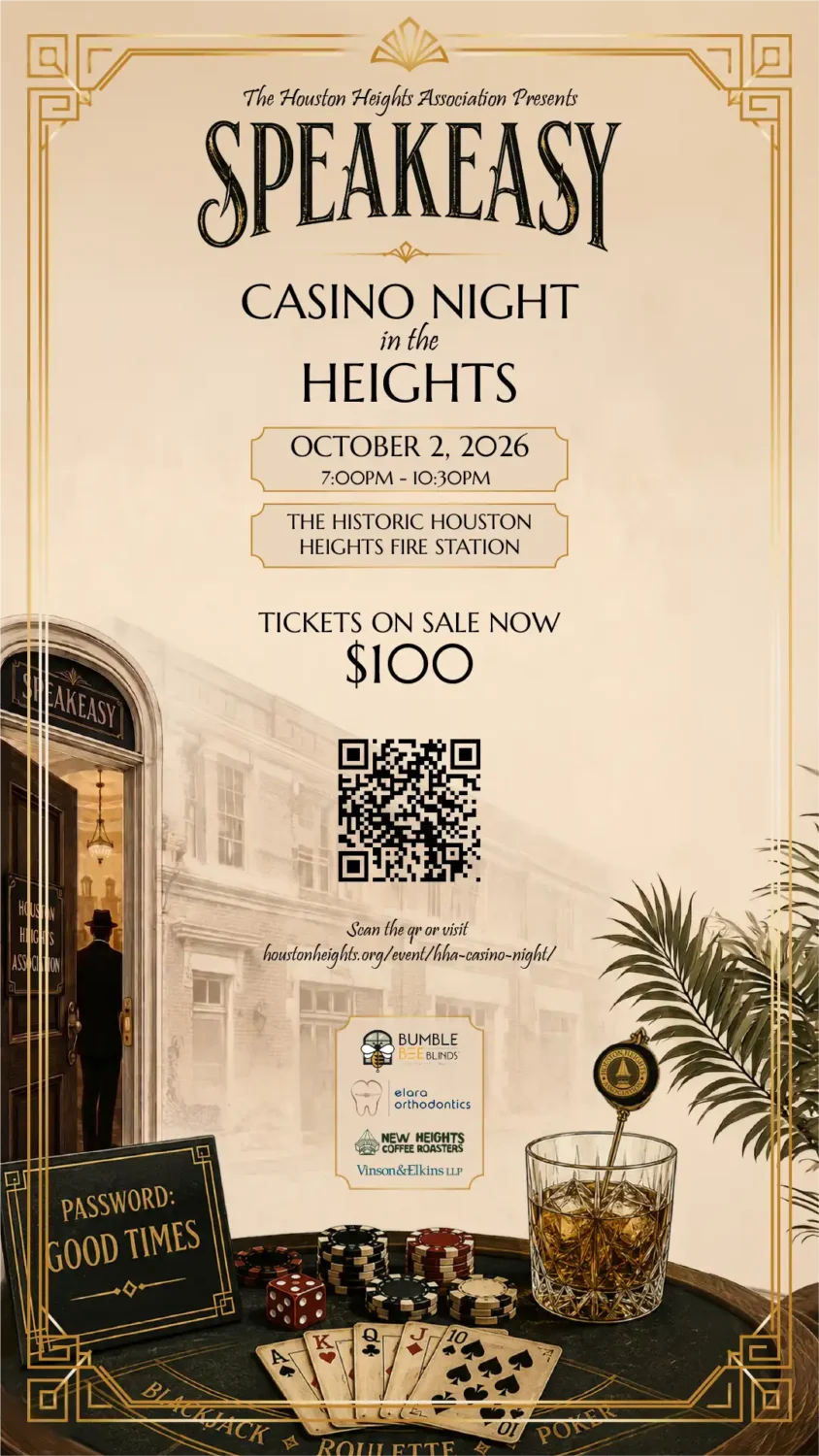 Speakeasy Casino Night in the Heights — Friday, October 2, 2026