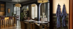 Hotel Daphne lounge and guest robes