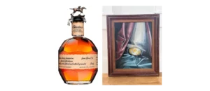 Porch Light painting and a bottle of Blanton’s bourbon